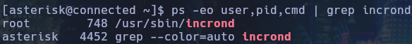 incrond ejecutándose como root